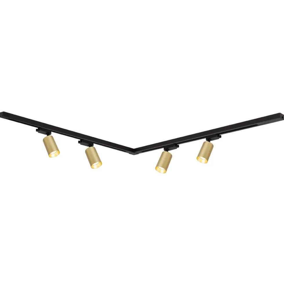 Lampa sufitowa Milagro Pipe Track 4 x GU10, na szynie, 1,5 m, złoty