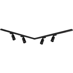 Lampa sufitowa Milagro Pipe Track 4 x GU10, na szynie, 1,5 m, czarna