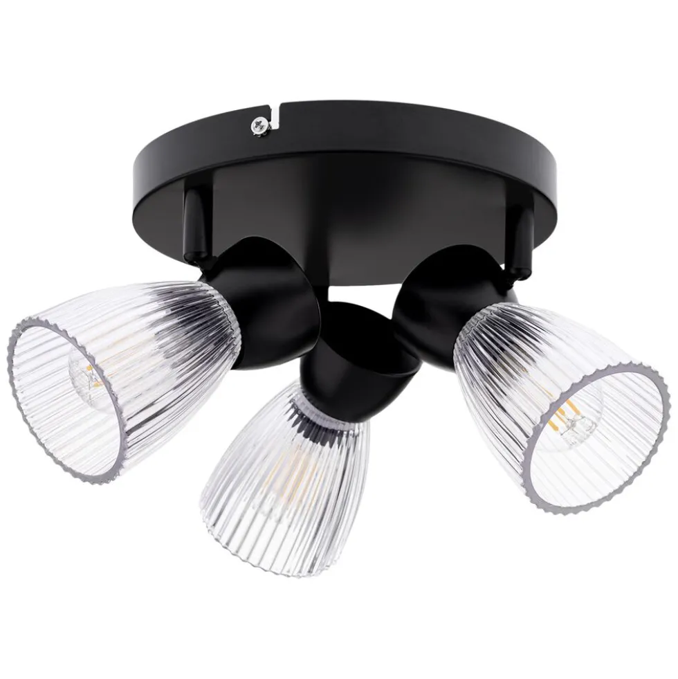 Lampa sufitowa okrągła Milagro Spot Best 3 x E14, czarna