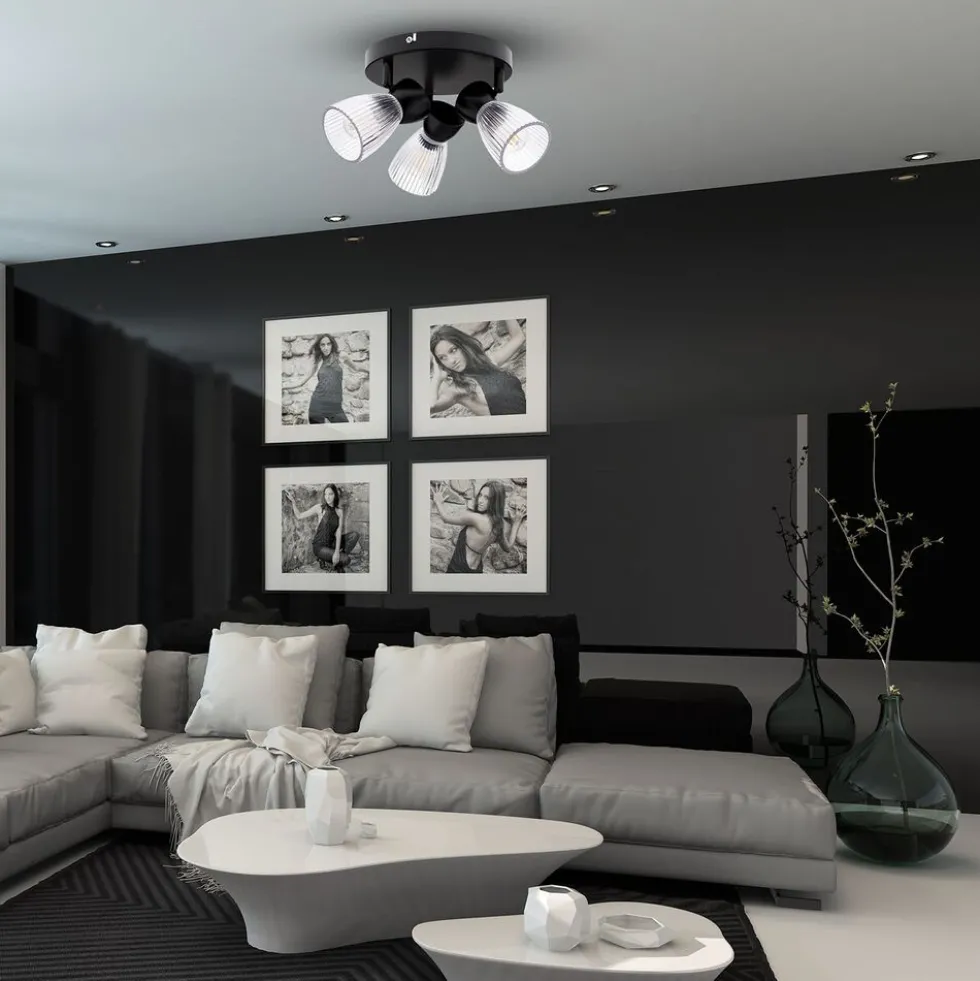 Lampa sufitowa okrągła Milagro Spot Best 3 x E14, czarna