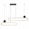 Lampa wisząca LED Sanico Goldlux Florentyna, 48 W, 4000K, złoto-czarna