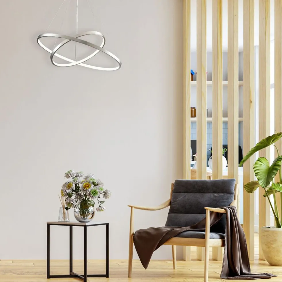 Lampa wisząca LED Sanico Goldlux Lea 2, 35 W, 4000K, srebrna