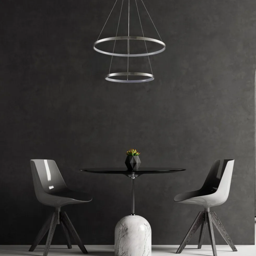 Lampa wisząca LED Sanico Goldlux Lea 2, 35 W, 4000K, srebrna