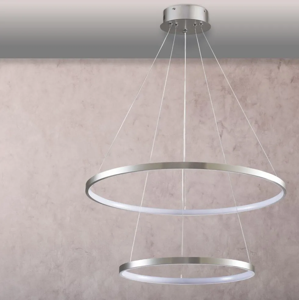 Lampa wisząca LED Sanico Goldlux Lea 2, 35 W, 4000K, srebrna