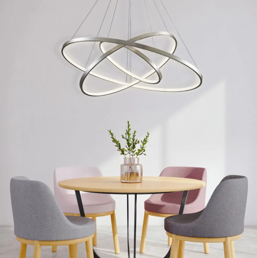 Lampa wisząca LED Sanico Goldlux Lea 3, 60 W, 4000K, srebrna