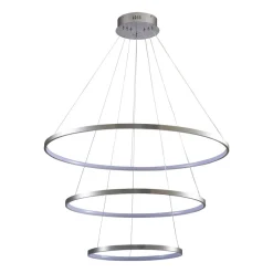 Lampa wisząca LED Sanico Goldlux Lea 3, 60 W, 4000K, srebrna