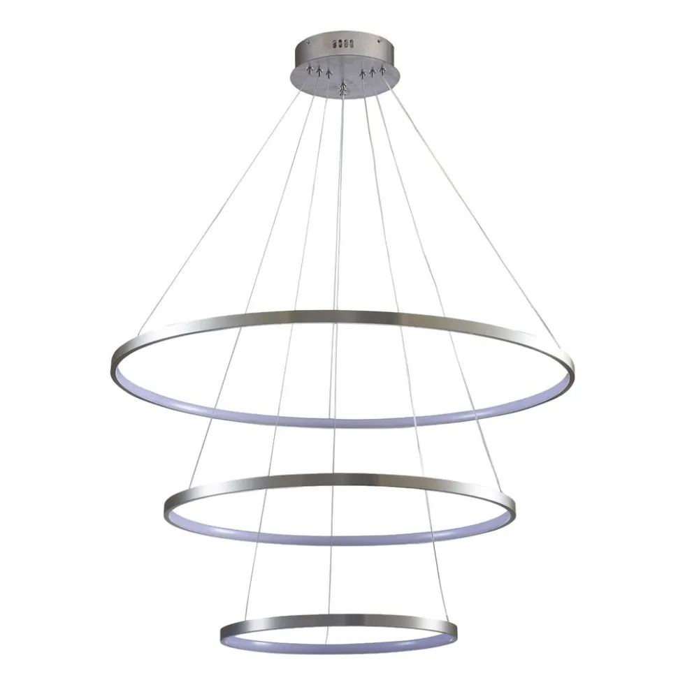 Lampa wisząca LED Sanico Goldlux Lea 3, 60 W, 4000K, srebrna