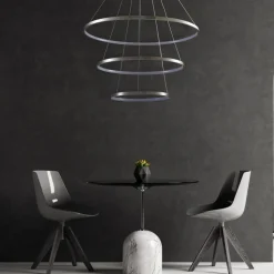 Lampa wisząca LED Sanico Goldlux Lea 3, 60 W, 4000K, srebrna