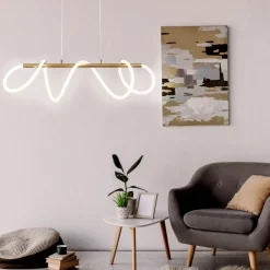 Lampa wisząca LED Sanico Goldlux Emma, 38 W, 4450lm, 4000K, złota