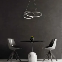 Lampa wisząca LED Sanico Goldlux Zefira, 50 cm, 4000K, antracyt