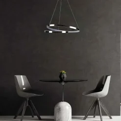 Lampa wisząca LED Sanico Goldlux Zefira, 50 cm, 4000K, nikiel