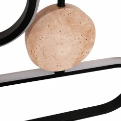 Lampa wisząca LED Sanico Goldlux Florentyna, 48 W, 4000K, trawertyn, czarna