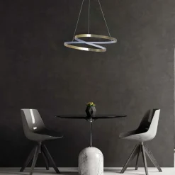 Lampa wisząca LED Sanico Goldlux Zefira, 50 cm, 4000K, złota
