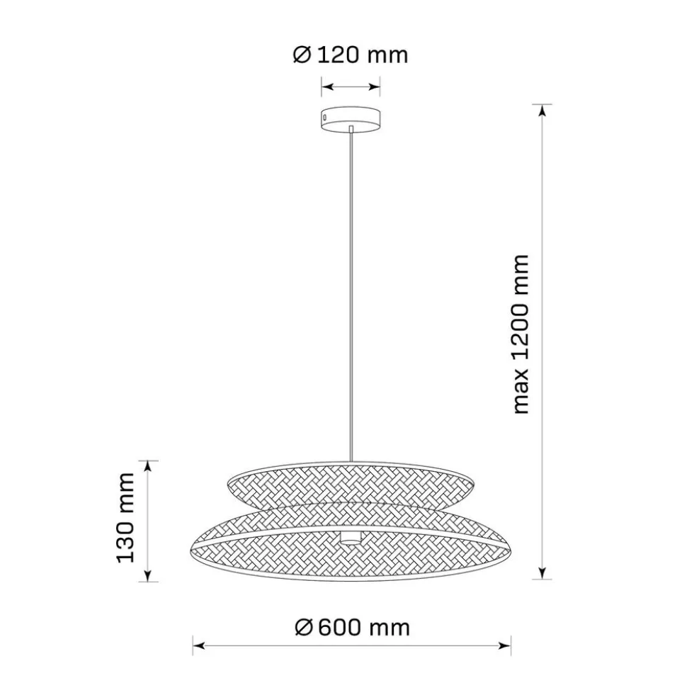 Lampa wisząca Sanico Goldlux Bali, 60 x 13 cm, E27