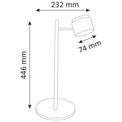 Lampka biurkowa Sanico Goldlux Kubik LED, 3000K, czarna