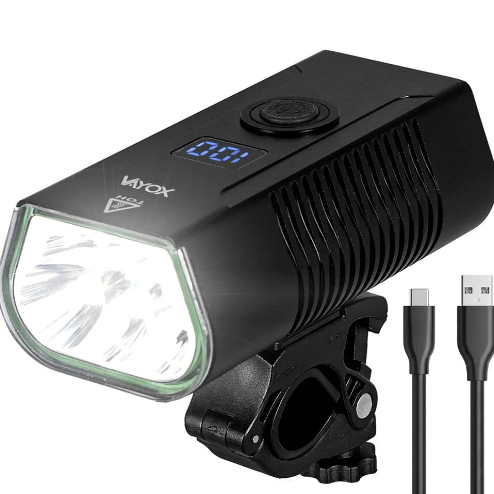 Lampka rowerowa przednia Vayox VA0073, 1020 lm, akumulatorowa, z powerbankiem