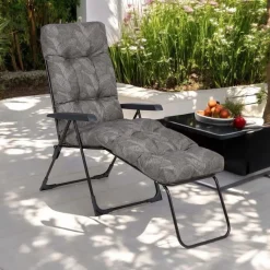 Leżak ogrodowy Patio Tulon G060-06IB, wielopozycyjny, szary