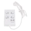 Listwa zasilająca z wyłącznikiem Hykker, 4 gniazda, 2 x USB-A, USB-C, biała