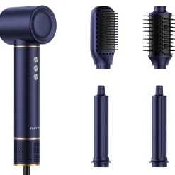 Lokówko-suszarka Multistyler Havit HD634, 1300 W, 4 końcówki, niebieska