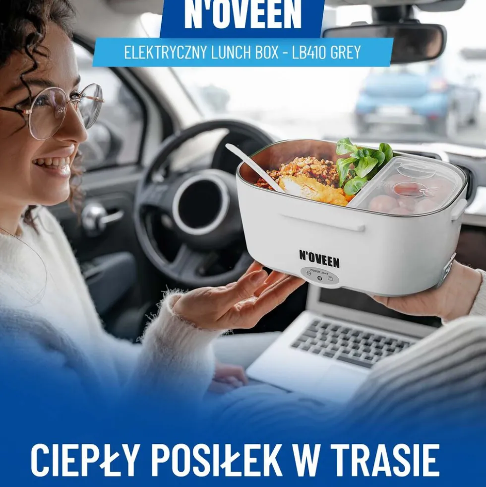 Lunchbox podgrzewany Noveen LB410 Grey, 12/230 V, szary