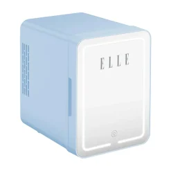 Minilodówka na kosmetyki Elle Home, z lusterkiem LED, 4 l, niebieska