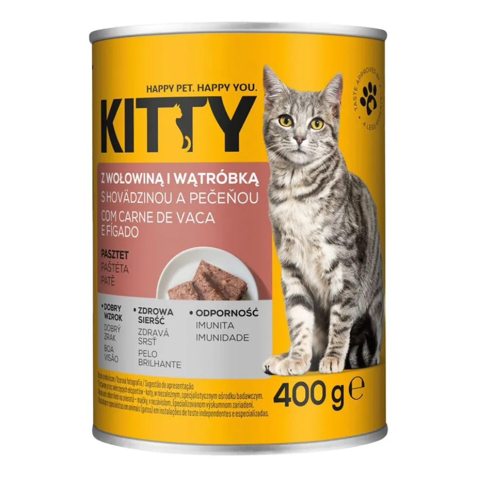 Mokra karma dla kotów Kitty, pasztet, mix smaków, 20 x 400 g