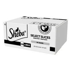 Mokra karma dla kotów Sheba Selection Drobiowe Smaki, w sosie, 120 x 85 g