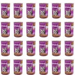 Mokra karma Whiskas, dla dorosłych kotów, z kaczką, 24 x 400 g