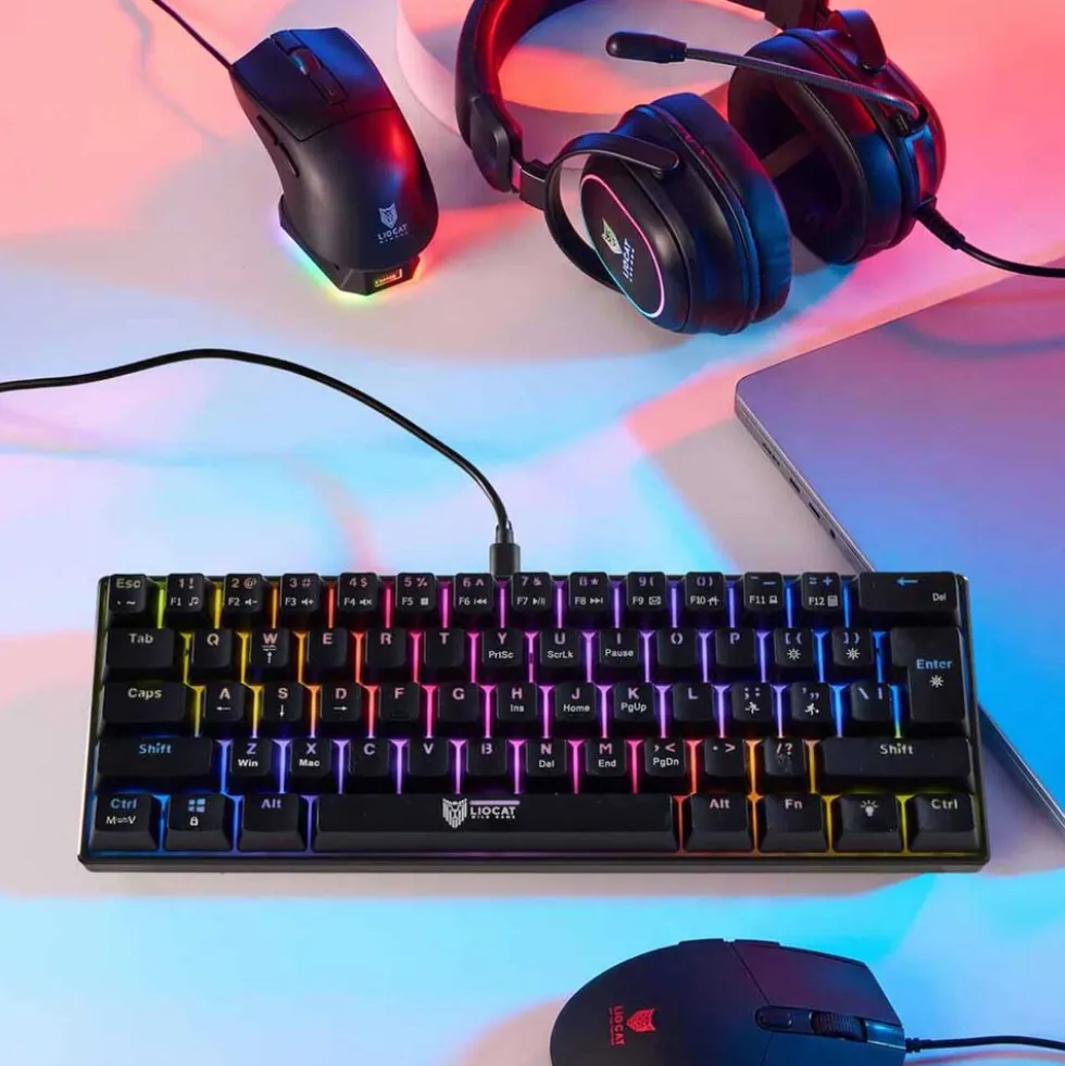 Myszka bezprzewodowa Liocat MX 756 W, z bazą ładującą, czarna