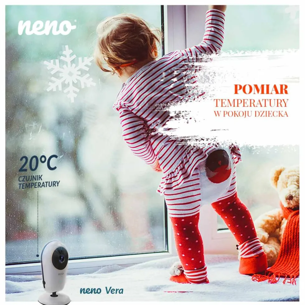 Niania elektroniczna Neno Vera, z kamerą i odbiornikiem