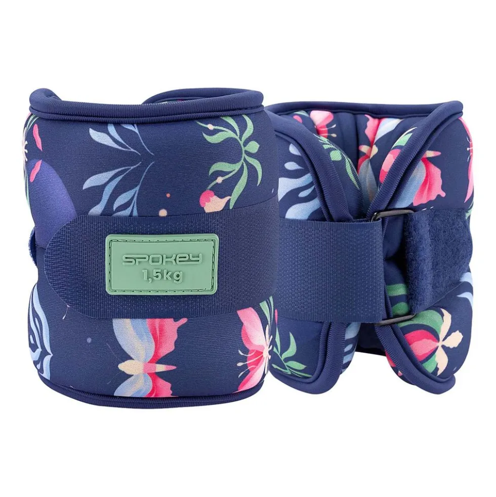 Obciążniki na kostki i nadgarstki Spokey The Bloom Form, 2 x 1,5 kg, granatowe