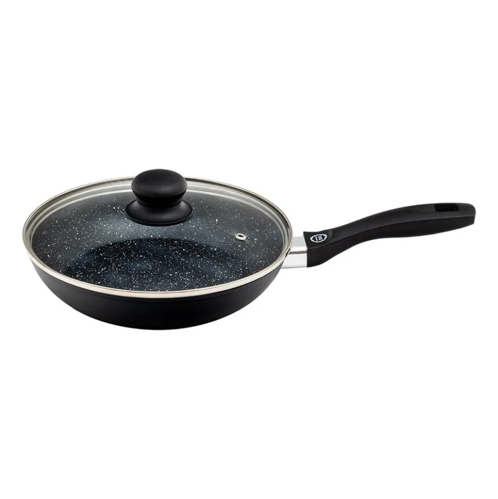 Patelnia aluminiowa MG Home Verden, 22 cm, z pokrywką