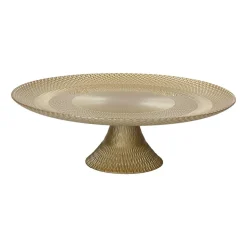 Patera szklana Tognana Natale Lust, 28 cm, złota