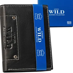 Pionowy portfel męski Always Wild z ochroną RFID, 13 x 10 x 2 cm