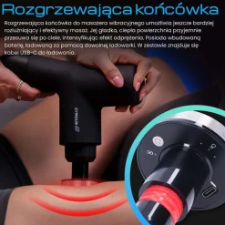 Pistolet do masażu Gymtastic Gymgun Fit 2.0, 7 głowic, 6 poziomów intensywności