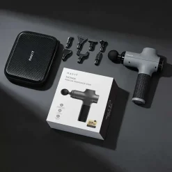 Pistolet do masażu Havit MG1503, 8 końcówek, czarny