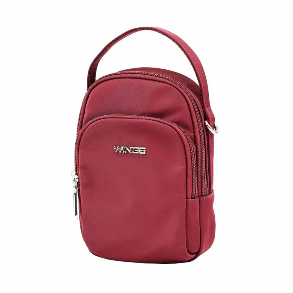Plecak crossbody Wings Rosella, 1 l, ciemnoczerwony