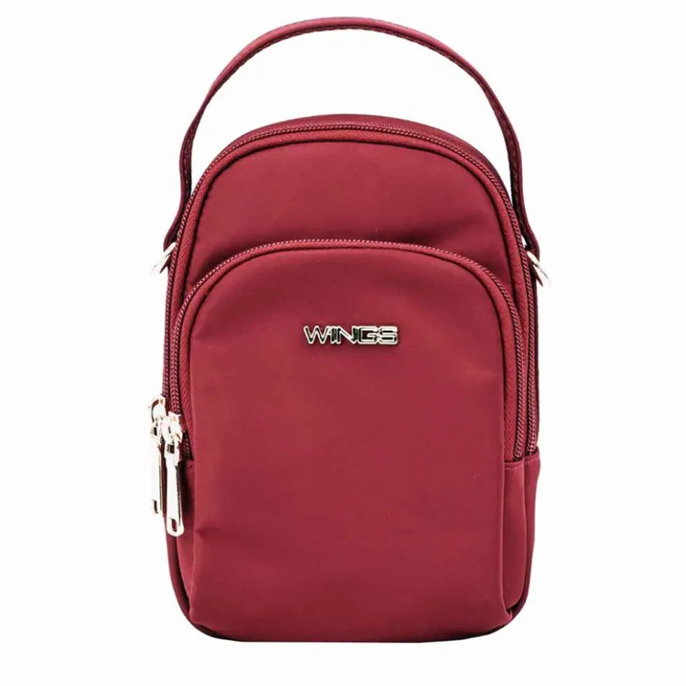 Plecak crossbody Wings Rosella, 1 l, ciemnoczerwony