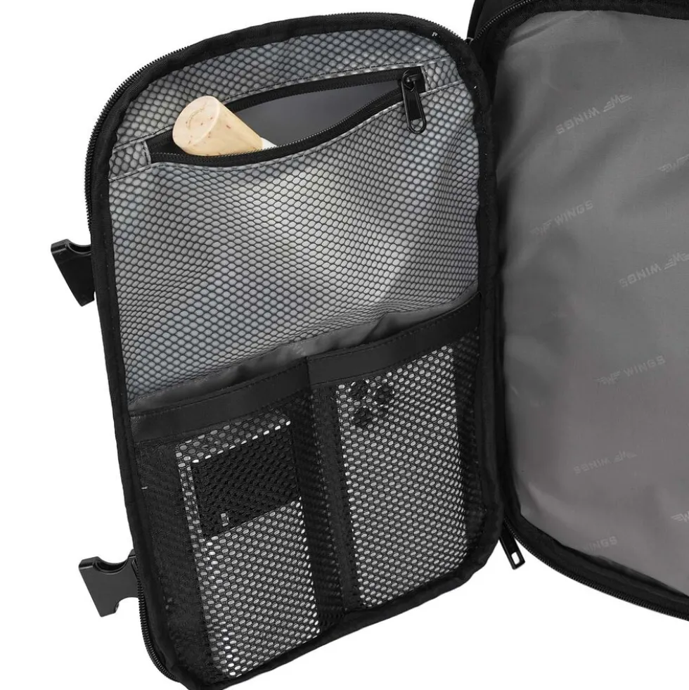 Plecak kompresyjny Wings Vireo, 20 l, z pompką, czarny