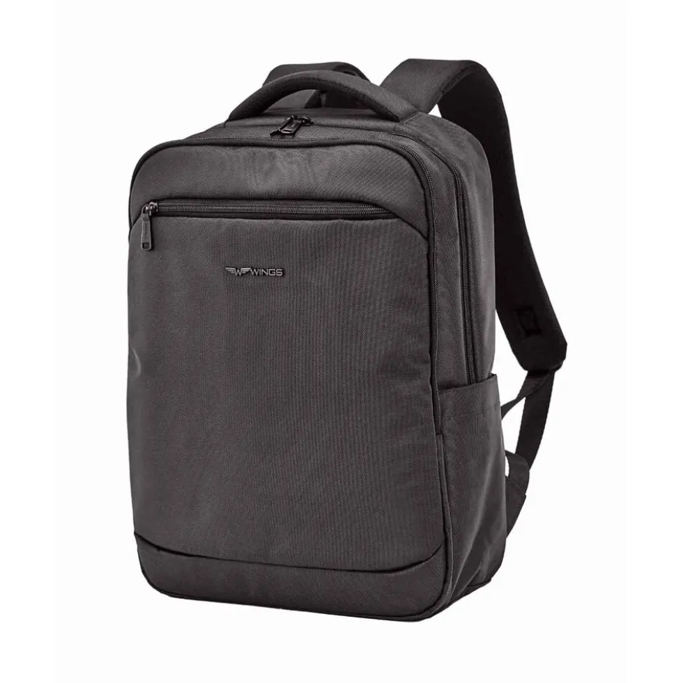 Plecak męski Wings Brant BRT02, 30 x 14 x 43 cm, 18 l, czarny
