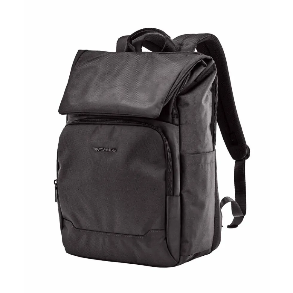 Plecak męski Wings Brant BRT01, 29 x 17 x 45 cm, 22 l, czarny