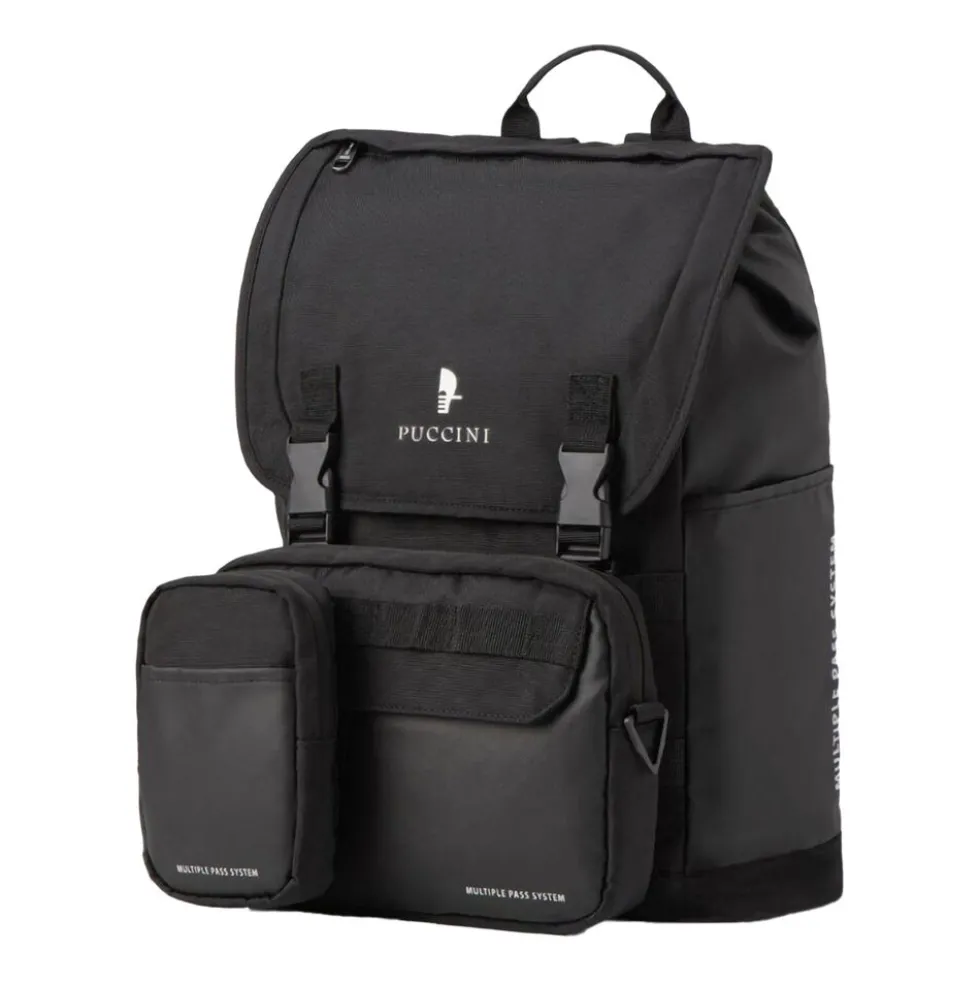 Plecak podróżny Puccini Adventure Collection, 27 l, modułowy, czarny
