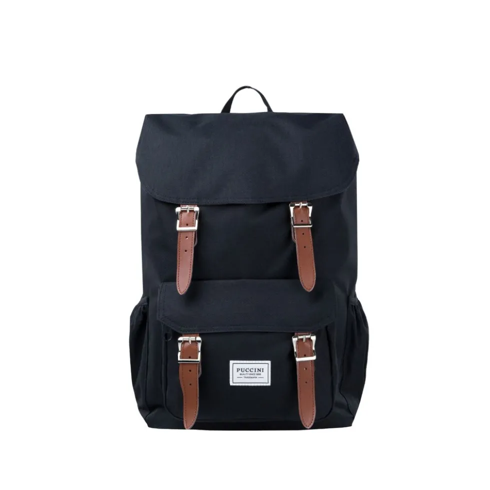 Plecak z kieszeniami Puccini Legacy, 31x15x47, czarny, 21 l
