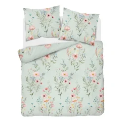 Pościel bawełniana 220 x 200 cm Detexpol, łąka, zielona