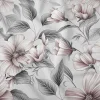 Pościel satynowa 140 x 200 cm Home Satin, szara w kwiaty