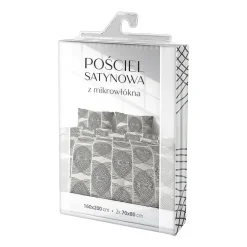 Pościel z mikrowłókna satynowego 220 x 200 cm Faro, glamour, beżowa