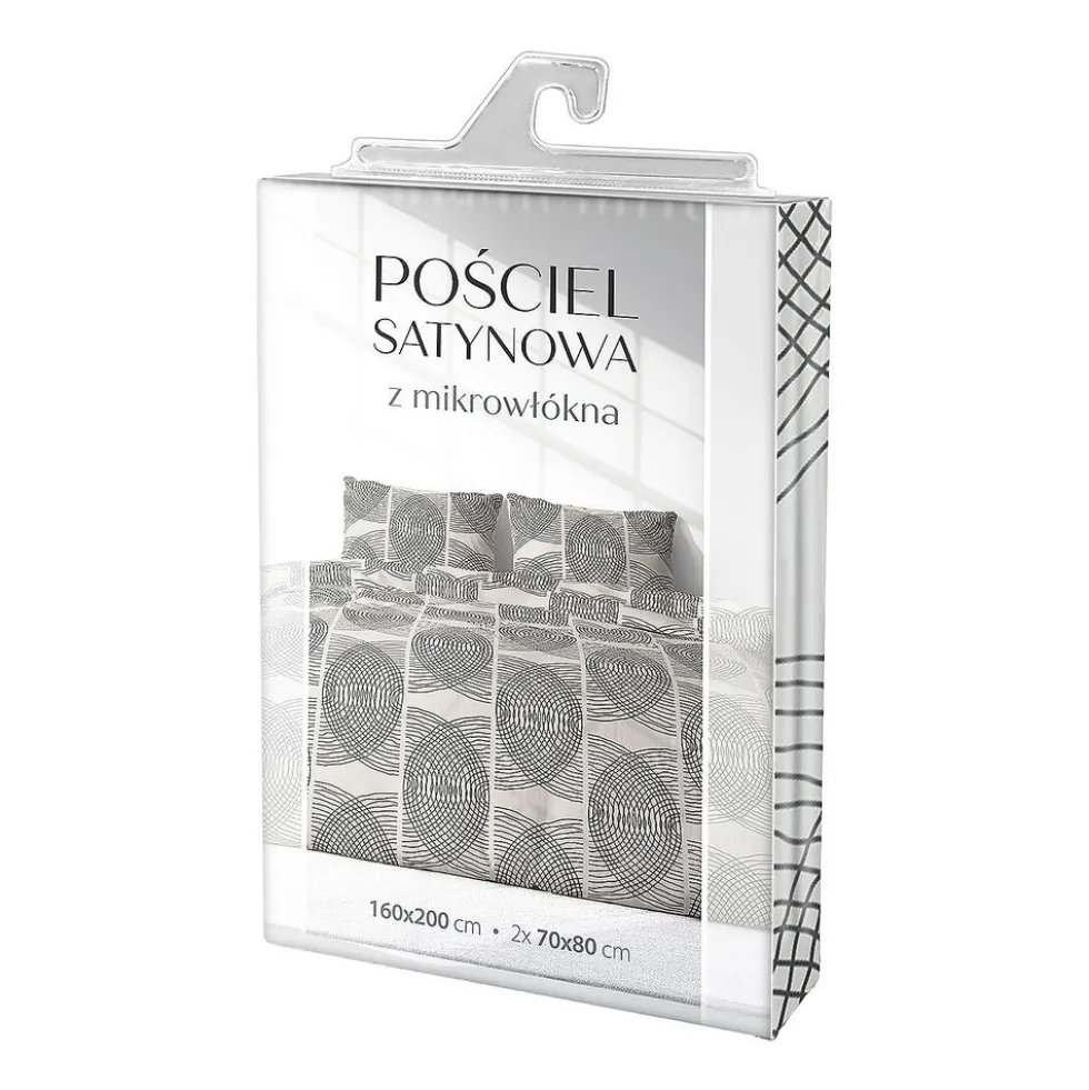 Pościel z mikrowłókna satynowego 220 x 200 cm Faro, glamour, beżowa