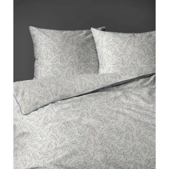Pościel z perkalu 160 x 200 cm Lame Percale, niebiesko-żółte kwiaty
