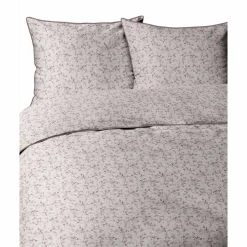 Pościel z perkalu 160 x 200 cm Lame Percale, kwiatki, pudrowy róż
