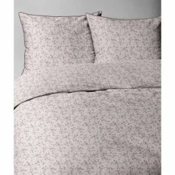 Pościel z perkalu 160 x 200 cm Lame Percale, kwiatki, pudrowy róż
